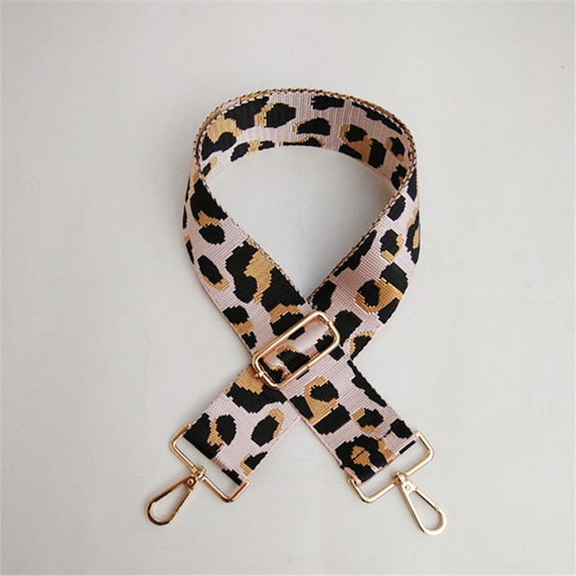 New Thicken Color Women Bag Accessories Leopard Print Adjustable Shoulder Strap DIY Crossbody Bag Webbing Strap Handle 5cm Wide