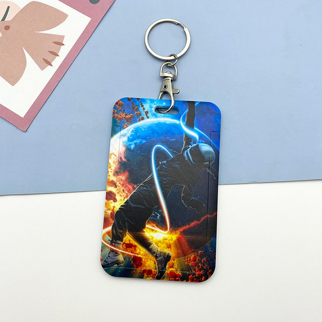 New Cartoon Space ID Credit Bank Card Holder Students Bus Visiting Card Case Door ID Badge Cards Cover for Women Men Pendants