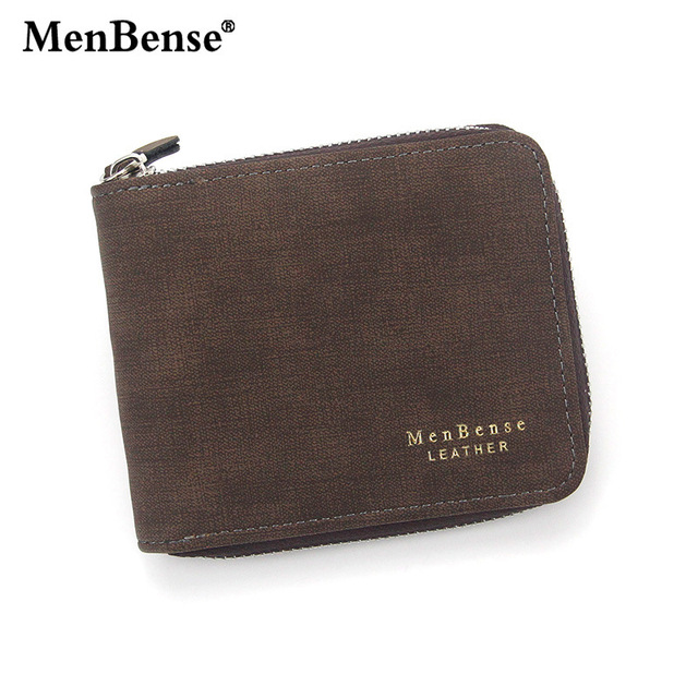 New Fashion Men's PU Zipper Wallet Men Wallet Small Coin Purse Wallet Men Wallet Coin Bag Card Holder Coin Purse Men