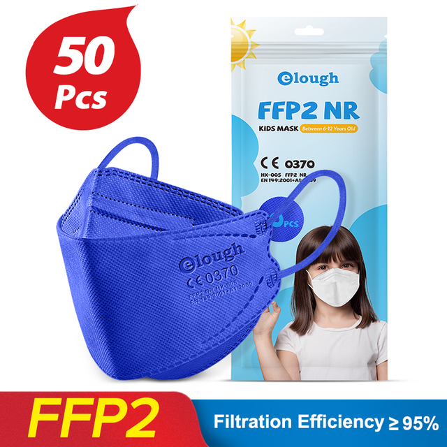 Elough Mascarillas FPP2 Ninos 6-12 Años 4 Layers Infant FFP2 Kids Children Masks FFP 2 ffp2Mascarilla KN95 Infantil Mask