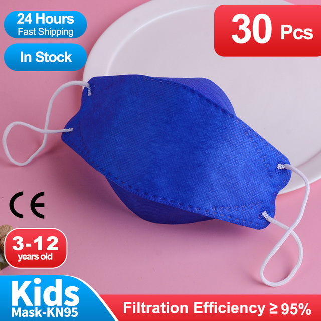 Fish Shape Desechables Mascarillas fpp2 Ninos 3-12 años 4D Negra Masuqe Enfant Kids Breath kn95cakes Baby ffp2 Mask Infantil