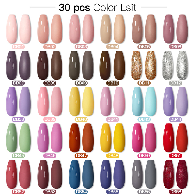 Mtssii 24/25/40/60pcs Gel Nail Polish Set Color Gel Semi Permanent UV Led Varnish Nail Art Design Soak Off Gel Set Nail Gel Set