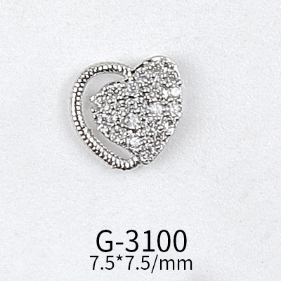 Net Red Nail Art Zircon Love Jewelry Series Candy Love LOVE Double Layer Three-dimensional Love Preservation G-3089