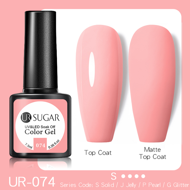 ur sugar pink nail gel polish 7.5ml each for manicure semi permanent soak off gel uv led varnish gel nail art design