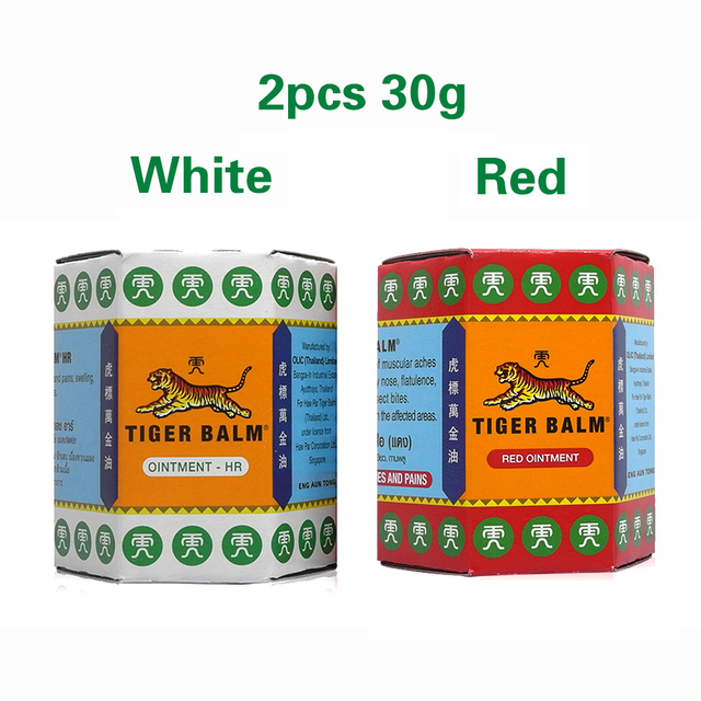 100% Original Tiger Balm Red White Rub Lotion Muscle Pain Relieving Relief Plaster Relaxing Balm Joint Pain Massage Ointment Medical