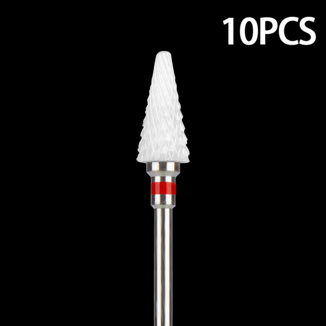 Nail Bits Ceramic Nail Drill Bit Pedicure Drill Milling Cutter For Manicure Machine Pedicure Caps Ceramic Drill Nail Polish Tools