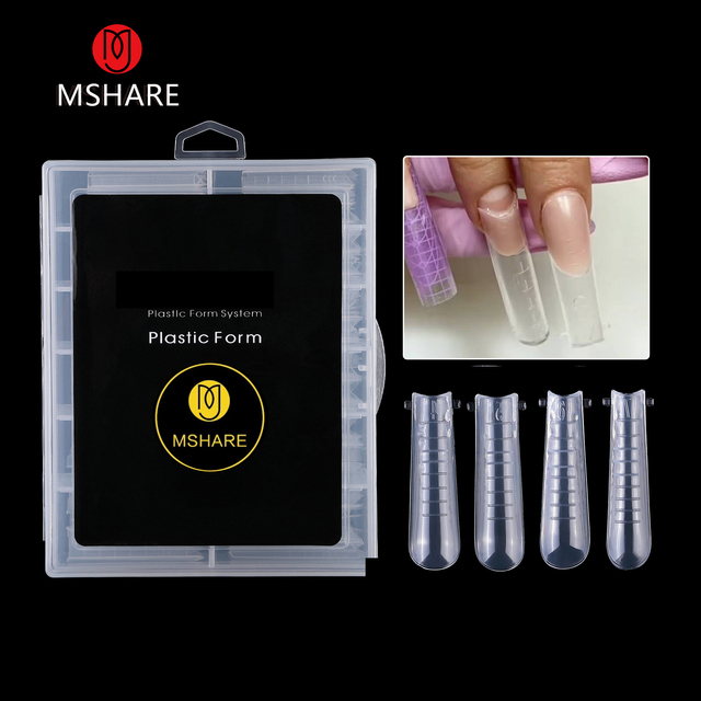 MSHARE Acrylic Gel Black 60ml Poly Builder Crystal Gel Nail Tips UV Builder Nail Extensions