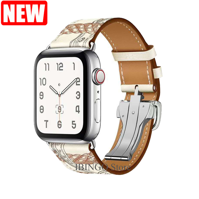 For Apple Watch Band Series 7 6 5 4 3 2 1 SE Genuine Leather Band Apple Watch 45mm 41mm 44mm 40mm 42mm 38mm Strap for iWatch