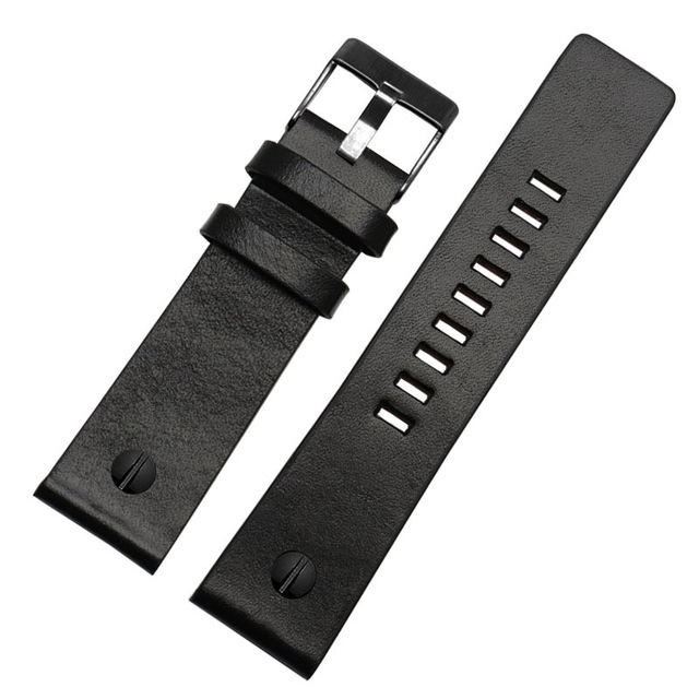 Genuine Leather Watchband Bracelet 22 24 26 28 30mm Watch Strap with Rivet for Diesel DZ7406 DZT2009 DZ7413 DZ7257 Watch Band