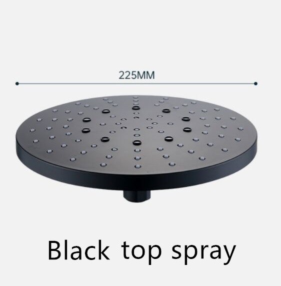 Shower Head Rainfall Bath Water Saving Filter Large Panel 3 Adjustable Gears Black Faucet Nozzles Bathroom Shower Accessories