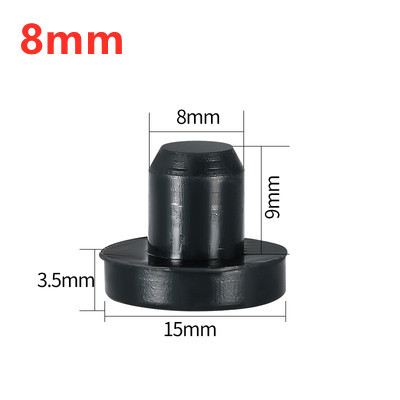 Black White Silicone Rubber Hole Plugs 2.7mm-14mm T Taipei Round Solid Hole Caps High Temperature Seal Stopper Dust Plug