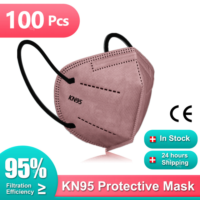 Adult KN95 Masks 5 Layers FFP2 Mascarillas FPP2 homology ada Colores ffp2mascherine 10-100pcs FFP 2 Respirator Mask KN 95