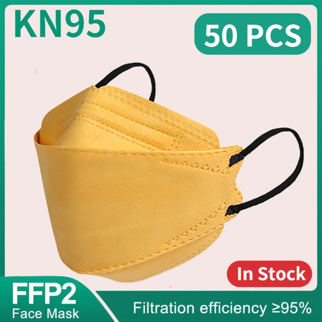 Fish Mask ffp2 Mascarillas FPP2 KN95 Morandi ffp2fan 4 Layer Respirator Approved Face Masks FFP2 Respirator Mouth Cover Mask