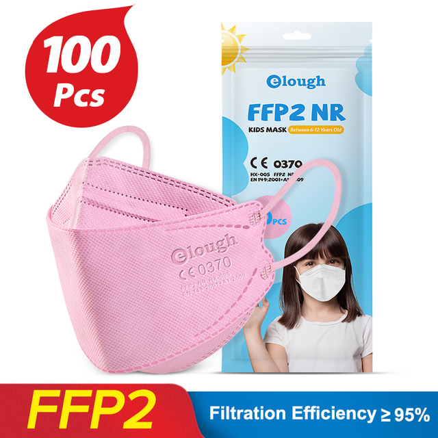 أقنعة إيلو FPP2 للأطفال 6-12 سنة الأسماك الكورية Mascarilla Infantil FPP2 قابلة لإعادة البيع 4 طبقات FFP2 KN95 قناع للأطفال