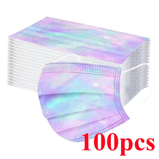 10-100pcs Disposable Face Mask 3 Layer Non-woven Filter Star Mouth Face Mask Anti-Dust Adult mascarillas quiurgicas homology adas