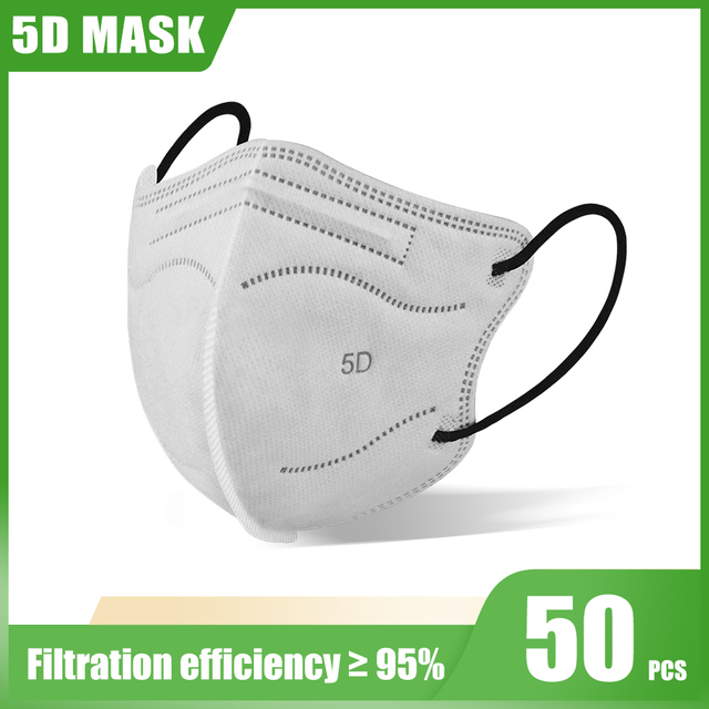 10-100pcs Mascarillas Fpp2 5D Adult KN95 Masks 5 Layers Reusable Colorful Face Mask Mascarillas KN95 Certificate FFP2 Mask