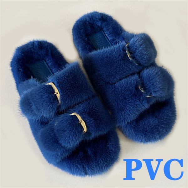 100% Genuine Mink Fur European Luxury Slippers Winter Indoor Slippers Women Slippers Women Slippers