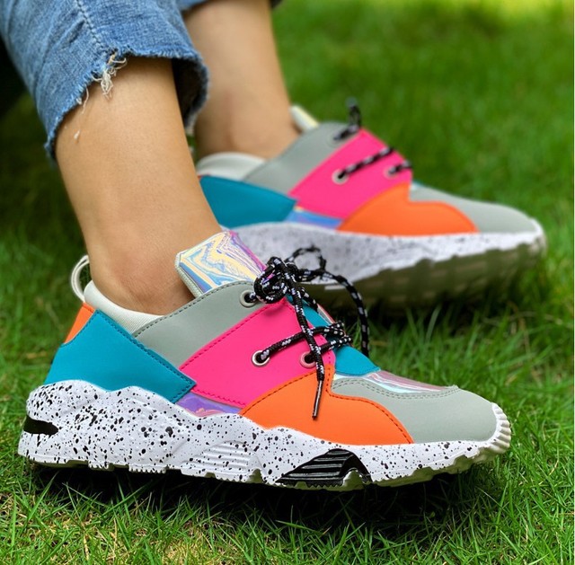 Women Spring Autumn Thick Sole Sneakers Woman Height Increasing Shoes Platform Sneakers Big Size 35-43 Female Sneakers