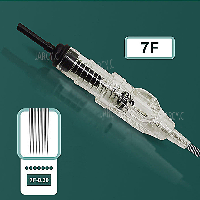 50 قطعة سهلة انقر العالمي 0.18/0.2/0.25/0.3/0.35/0.4 مللي متر 1RL تجميل دائم خرطوشة إبر 600D-G ل آلة لوشم الحاجب