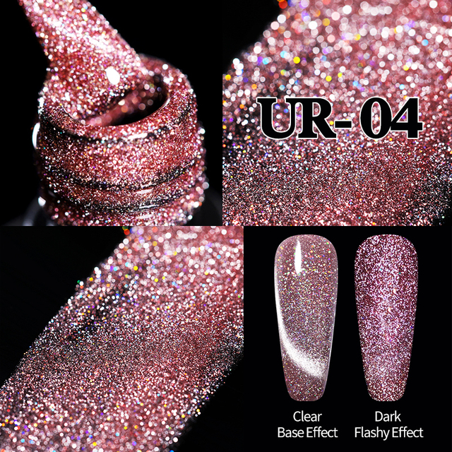 UR SUGAR 7.5ml Cat Reflective Magnetic Nail Gel Polish Rainbow Gel Shine Laser Gel Soak Off UV Varnish LED Nail Art Design