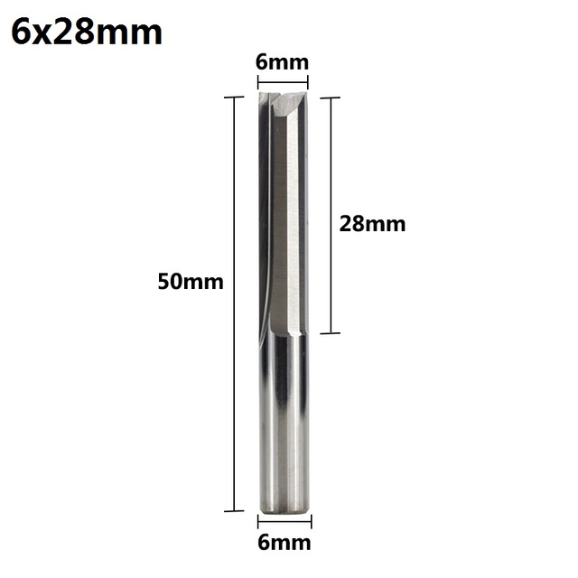 XCAN 1pc 4mm/6mm Shank 2 Flute Straight End Mill Carbide CNC Router Bit Engraving Bit Straight Slot Milling Cutter