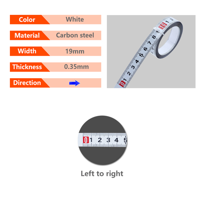 Woodworking T Track Tape Measure 12.5/16/19mm Width Metric Self-Adhesive Gauge Ruler for Miter Track Router Table Saw Measuring