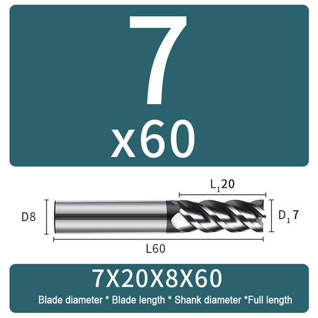 Carbide Milling Cutter 4 Flute Harden Tungsten Alloy Steel Face End Mill Lengthening 16mm 150mm Computer Tools Stainless Special HRC 65