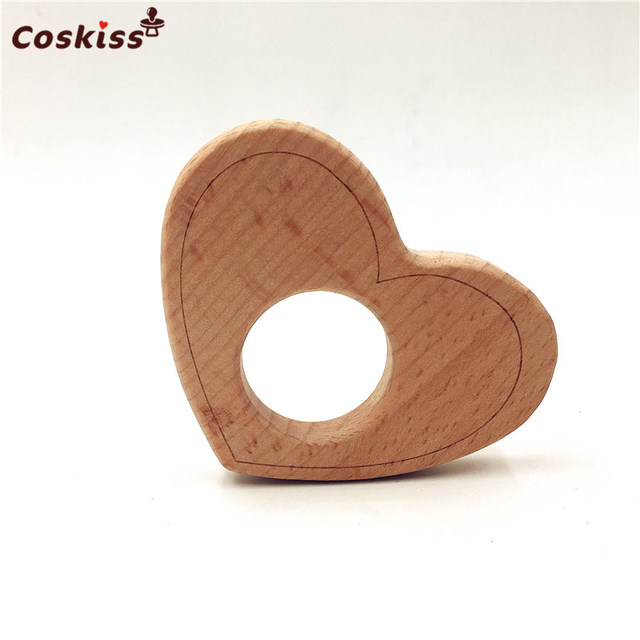 Lovely Cartoon Wood Teether 10pcs Pure Natural Animal Shaped Baby Teething Nursing Wood Teether Baby Girl DIY Pendant Toys