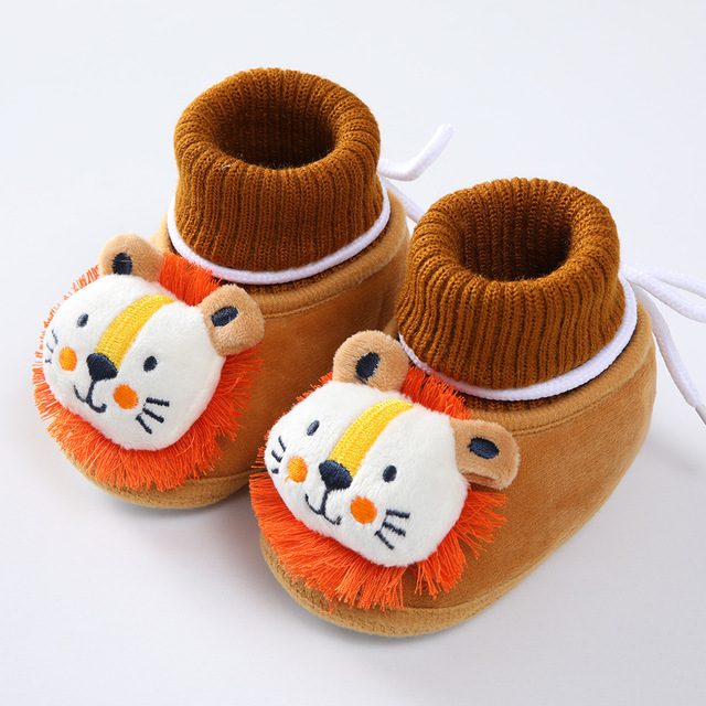 2022 New Winter Baby Shoes Infant Cotton Shoes Warm Shoes Plush Thick Medium High Tube Sock Baby Toddler Shoes Soft Shoes