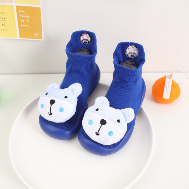 Children Anti-Slip Shoes Newborn Baby Girl Cotton Non-Slip Floor Socks Baby Boy Rubber Sole Cartoon Indoor Socks Infant Shoes