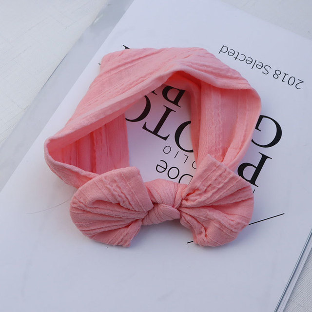 Baby Hair Band Girls Bow Elastic Headbands Turban Baby Hair Accessories Kids Headpiece 18 Colors