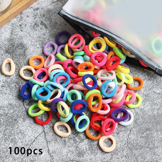 Baby Girl Little Hair Bands Toddler Children Headbands Colorful Elastic Hair Tie Nylon Scrunchie Hair Rope 50/100pcs Hair Accessories