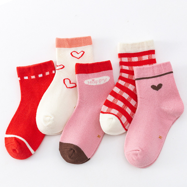 Cotton Kids Socks Spring Autumn Cute Cartoon Newborn Casual Sports Toddler Baby Boys Socks Letters Print Girls Socks 0 to 12 Years