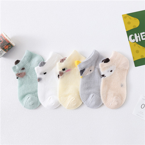 5pairs/pack Newborn Baby Socks Summer Thin Mesh Baby Socks for Girls Cotton Infant Baby Boy Socks Casual Sports Style 2020 New