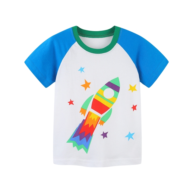 Little maven baby boys summer clothes lovely shark and whale cotton T-shirt baby boy boys kids 2-7 years