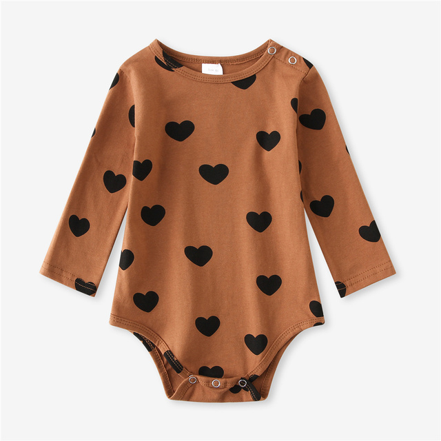 Infant Baby Boy Girl Romper Spring Summer Newborn Button Printed Jumpsuit Casual Long Sleeve Baby Boy Outfits Clothes Autumn