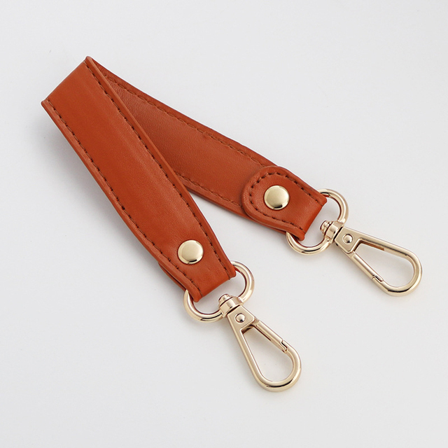 PU Leather Bag Handle Solid Color Bag Belt Replacement Handbag Strap Short Belt Bag Accessories