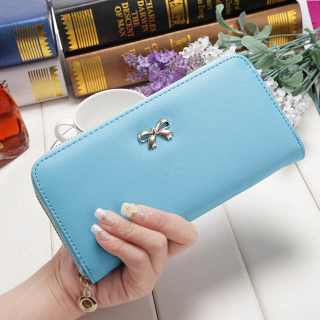 Women Long Wallets Clutch White High Quality Leather Tassel Ladies Zipper Bag Phone Coin Cash Receipt Card Holder