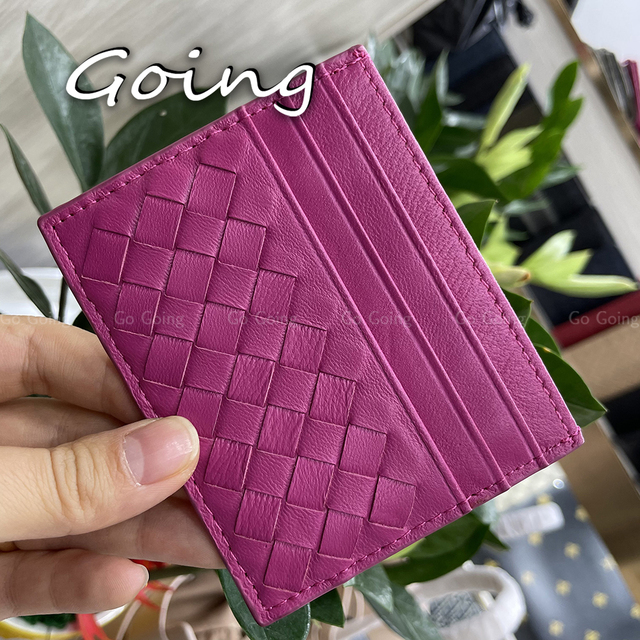 Go Go 100% Leather Credit Card Ultra-thin Brand Business Card Multiple Card Slots Simple Fashion Women Card Bag