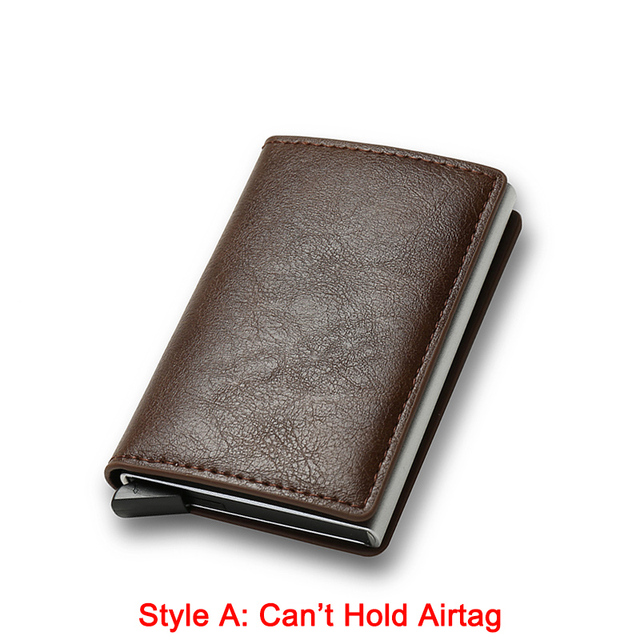 Credit Card Holders Rfid Airtag Wallet Men Carbon Fiber Thin Bank Card Holder Case Airt Tag Male Smart Mini Wallet Macsafe