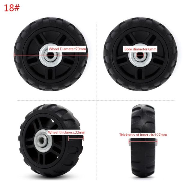 1PC Luggage Plastic Swivel Wheels Rotation Suitcase Replacement Wheels