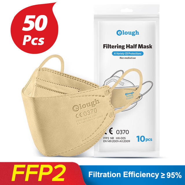 Elough FFP2 Mascarillas Colores Masks 4 Ply Fish Protection ffp2mascarillas Adult Masks FP2 FFP3 FFP 2 Certified Masks