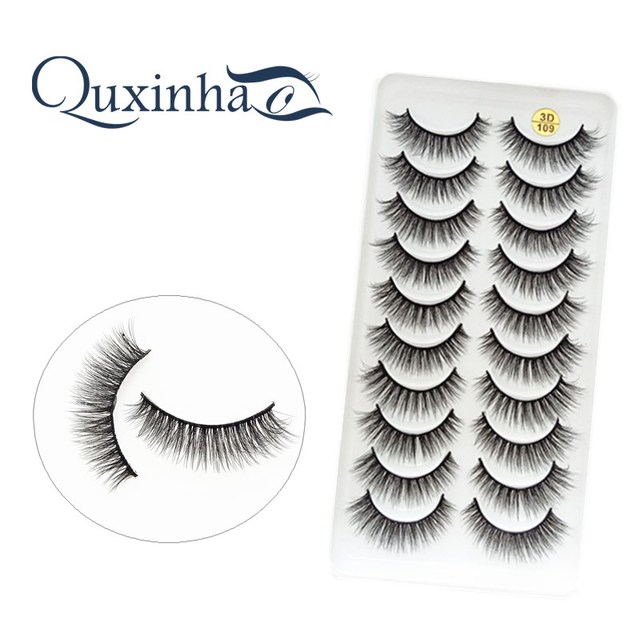 QUXINHAO wholesale 10 pairs lashes eyelashes cilios 3d mink lashes mink eyelashes wholesale false eyelashes maquiagem