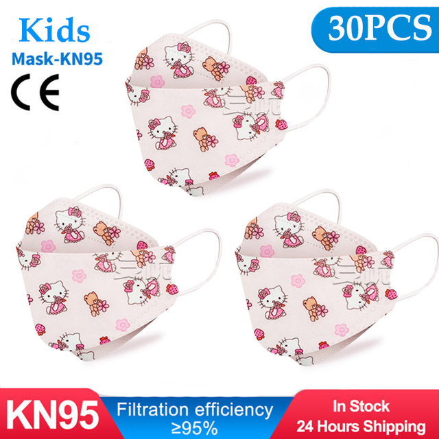 10-50pcs fpp2fan Kid Fish Cartoon kn95fan 4 Protective Layer fpp2 Approved Mask Breathing Mouth Mask KN95 Mascarilla Infantil