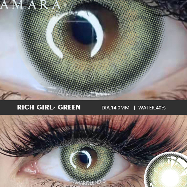 AMARA Contact Lenses 2pcs Colored Lenses Yearly Eyes Colored Contacts Beauty Eye Contacts Cosmetic Lens Colored Contact Lens