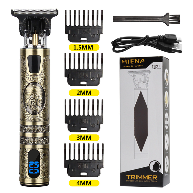 T9 Hair Clipper Electric Shaver Professional Barber Hair Trimmer Machine 0mm Hair Cutting Machine For Men USB Rechargeable HIENA