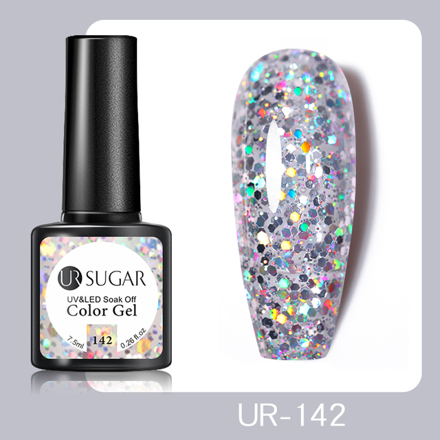 UR SUGAR 7.5ml Glitter Reflective Gel Nail Polish Manicure Nail Art Semi Permanent UV LED Nail Polish Lamp