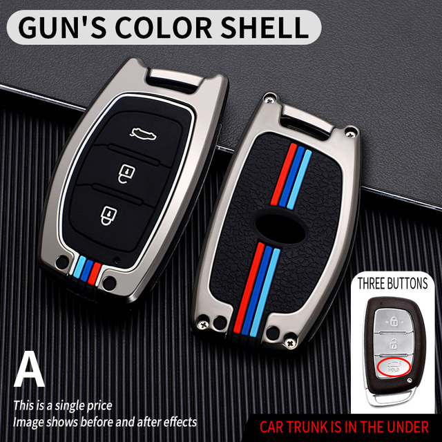 Car Key Case For Hyundai Tucson Sonata Elantra ix25 i10 ix35 Mistra 2013-2022 Zinc Alloy Remote Key Cover Case Accessories