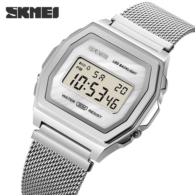 SKMEI Digital Movement Male Wristwatch Countdown Calendar Alarm LED Display Men Electronic Watch Relojes para hombre Montre