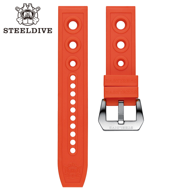 STEELDIVE Automatic Watch Strap 20mm Mechanical Watch Bands 22mm Steel Diving Watch Rubber Strap 20/22mm Fashion Watches Bracelets